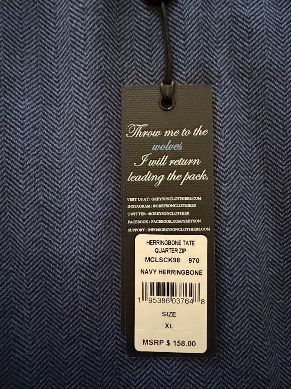 Greyson Navy Blue New York Rangers Pullover Quarter-Zip - Picture 2 of 4
